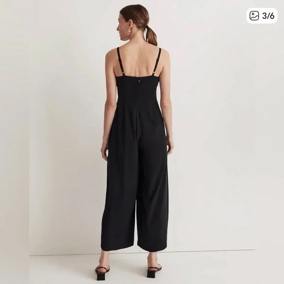 Madewell Black Strappy Jumpsuit - Picture 3 of 10